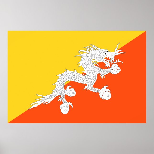 Flag of Bhutan (Thunder Dragon) Poster (Front)