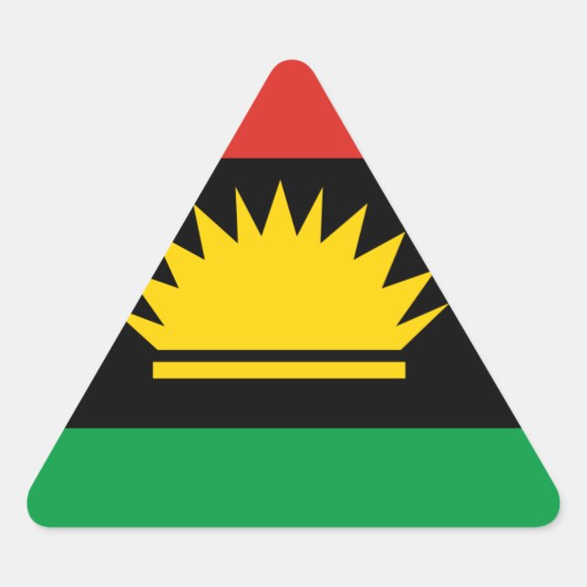 Flag of Biafra (Bịafra) Triangle Sticker (Front)