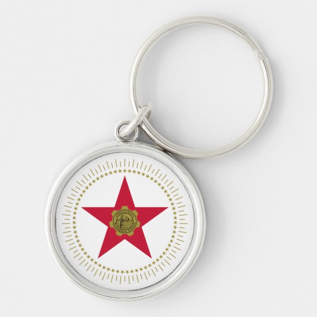 Flag of Birmingham, Alabama Key Ring (Front)