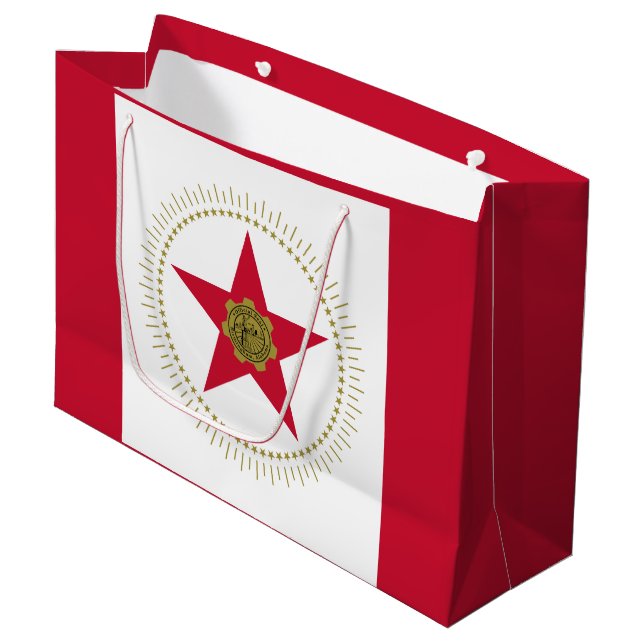 Flag of Birmingham, Alabama Large Gift Bag (Front Angled)