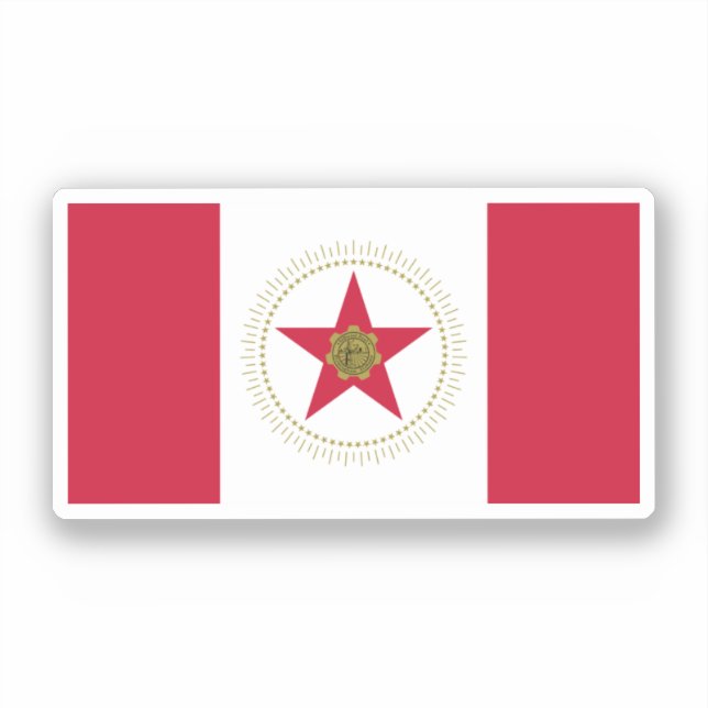 Flag of Birmingham, Alabama Oval Sticker (Front)