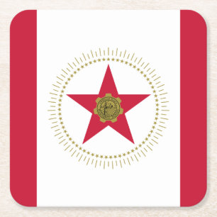 Flag of Birmingham, Alabama Square Paper Coaster
