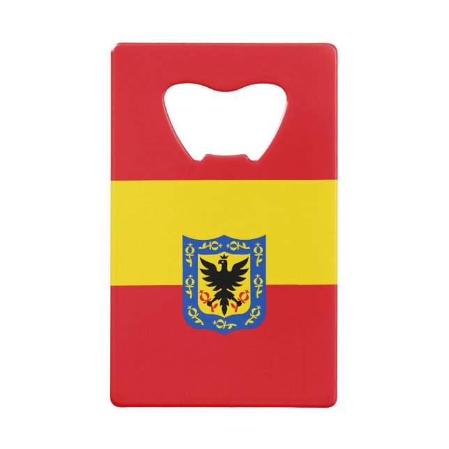 Flag of Bogota, Colombia Credit Card Bottle Opener (Front)
