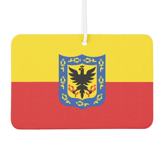 Flag of Bogota, Colombia Cufflinks Car Air Freshener (Front)