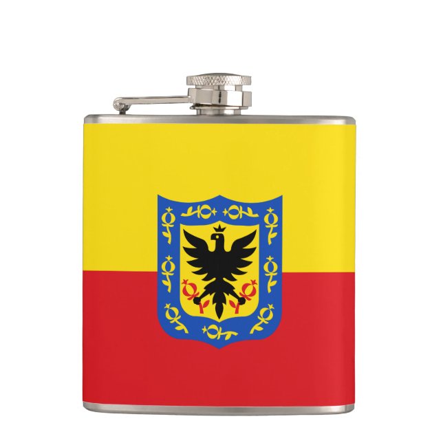 Flag of Bogota, Colombia Hip Flask (Front)