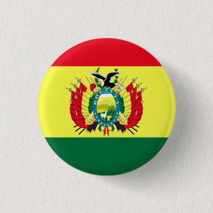 Flag of Bolivia 3 Cm Round Badge