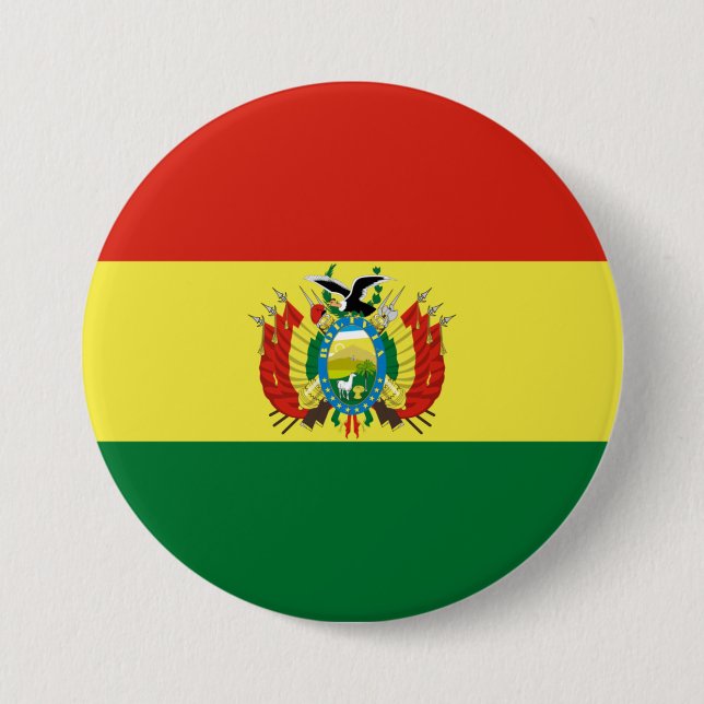 Flag of Bolivia 7.5 Cm Round Badge (Front)