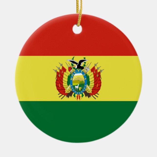 Flag of Bolivia Ceramic Ornament (Front)