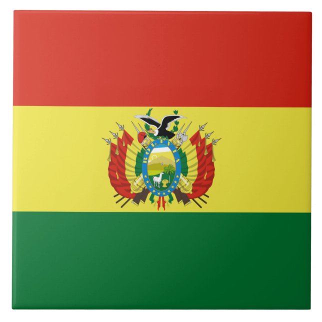 Flag of Bolivia Ceramic Tile (Front)