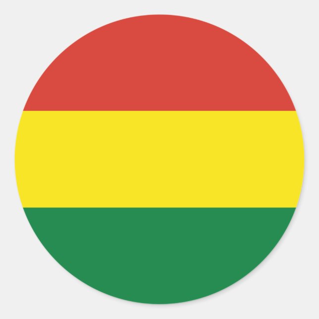 Flag of Bolivia Classic Round Sticker (Front)