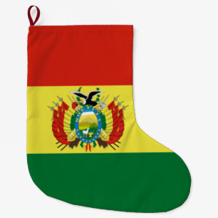 Flag of Bolivia Large Christmas Stocking