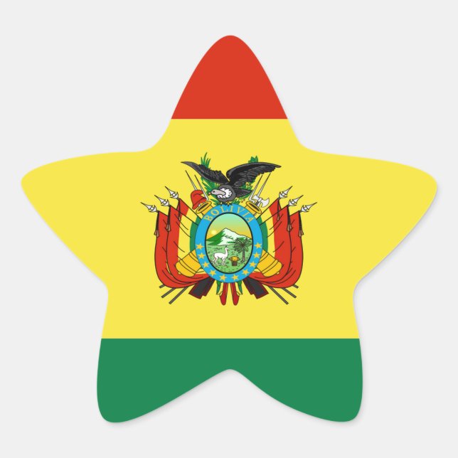 Flag of Bolivia Star Sticker (Front)