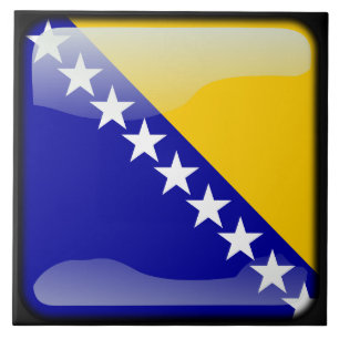 Flag of Bosnia and Herzegovina Ceramic Tile