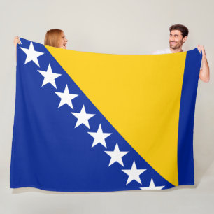 Flag of Bosnia and Herzegovina Fleece Blanket