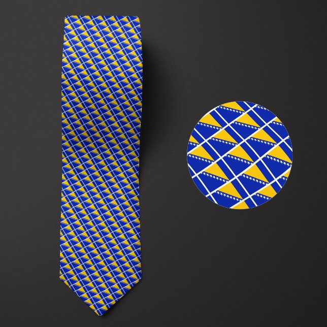 Flag of Bosnia and Herzegovina Pattern Tie (Creator Uploaded)