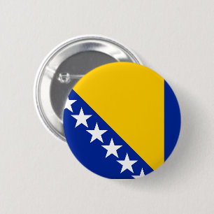Flag of Bosnia Herzegovina 6 Cm Round Badge