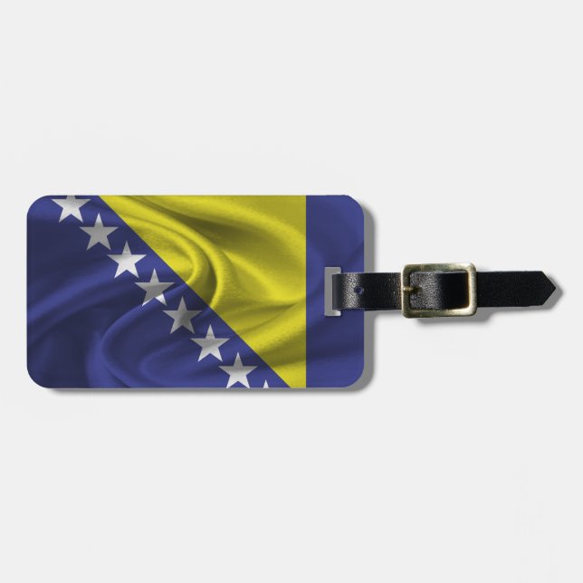 Flag Of Bosnia Luggage Tag (Front Horizontal)