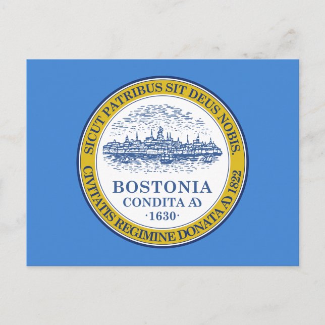 Flag of Boston, Massachusetts Postcard (Front)