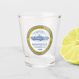 Flag of Boston, Massachusetts Shot Glass