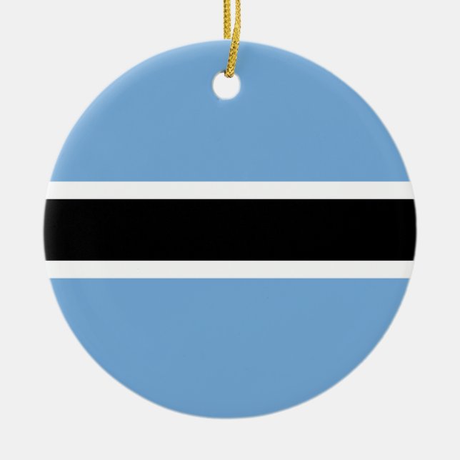 Flag of Botswana Ceramic Ornament (Front)