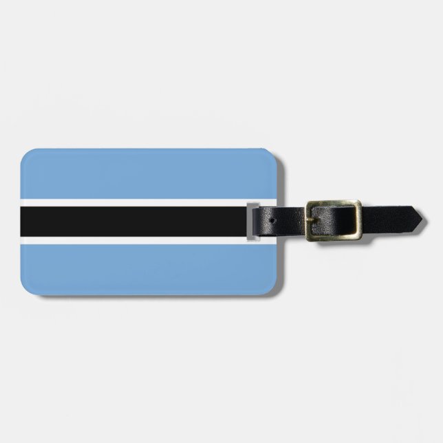 Flag of Botswana Easy ID Personal Luggage Tag (Front Horizontal)