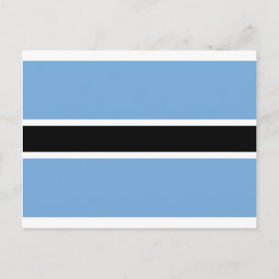 Flag of Botswana - Folaga ya Botswana Postcard