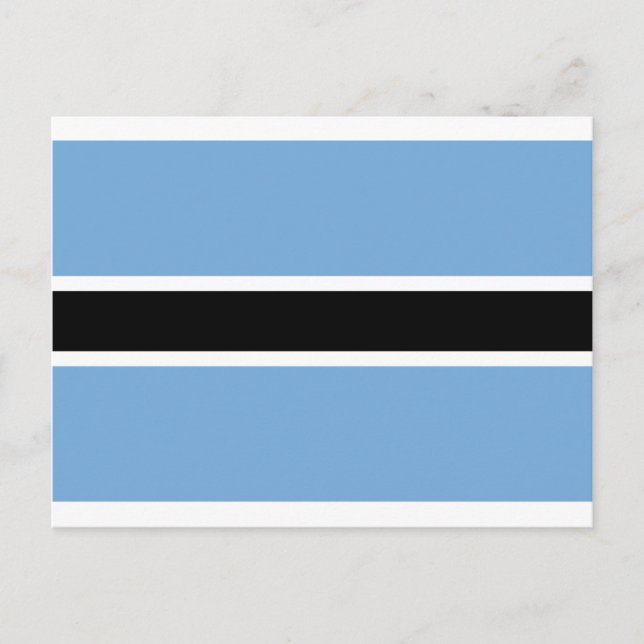 Flag of Botswana - Folaga ya Botswana Postcard (Front)