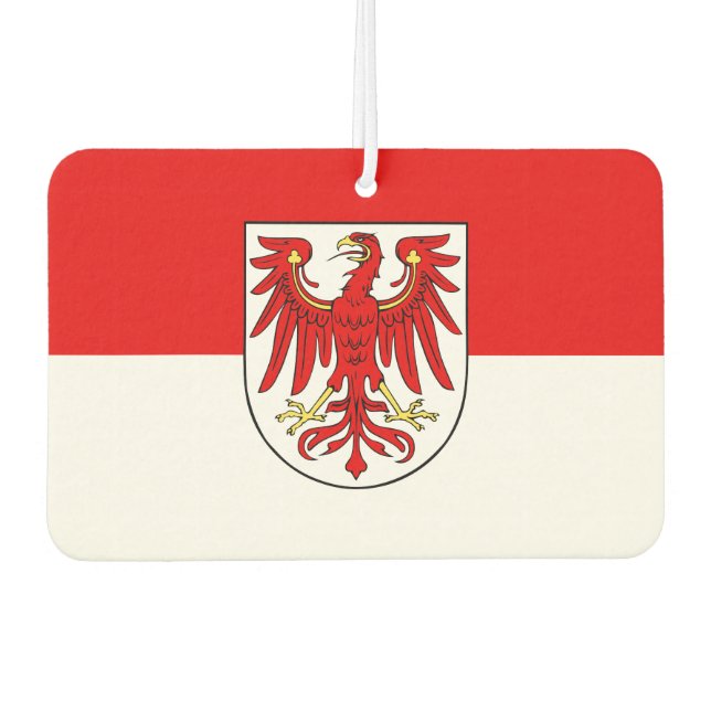Flag of Brandenburg Rectangular Sticker Car Air Freshener (Front)