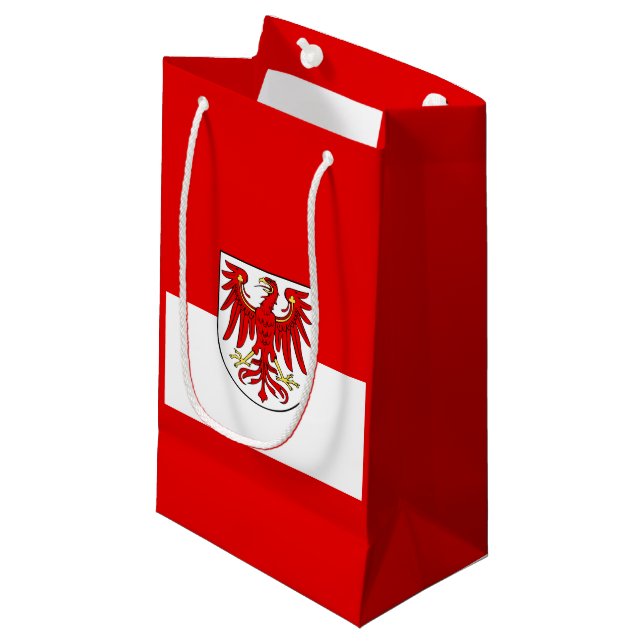 Flag of Brandenburg Small Gift Bag (Front Angled)