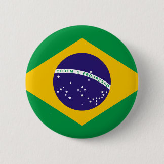 Flag of Brazil 6 Cm Round Badge