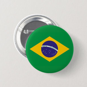 Flag of Brazil 6 Cm Round Badge