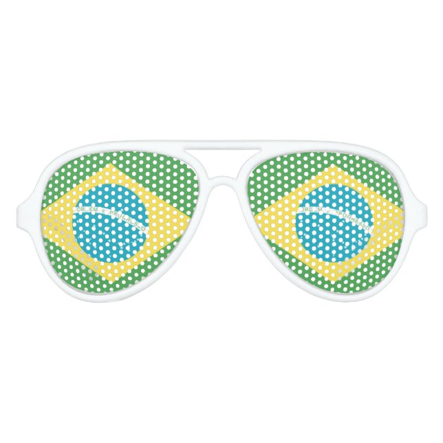 Flag of Brazil Aviator Sunglasses (Front)