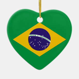 Flag of Brazil Bandeira do Brasil Ceramic Tree Decoration