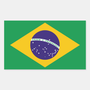Flag of Brazil Bandeira do Brasil Rectangular Sticker