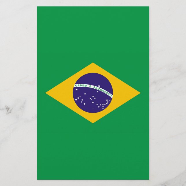 Flag of Brazil Bandeira do Brasil Stationery (Front)