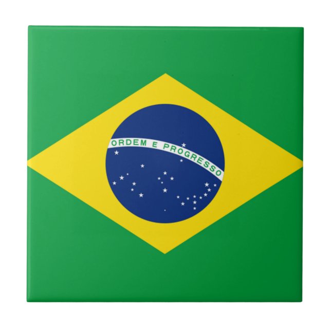 Flag of Brazil, Brazilian Ceramic Tile (Front)