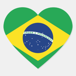 Flag of Brazil, Brazilian Heart Sticker