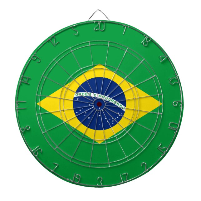 Flag of Brazil Dartboard (Front)