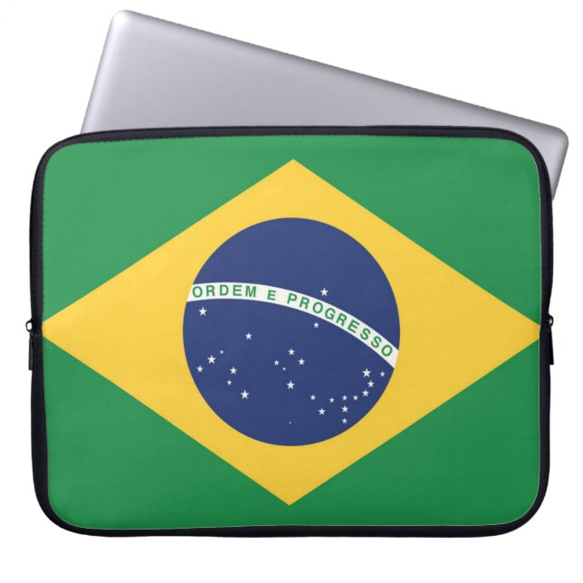 Flag of Brazil Laptop Sleeve (Front)