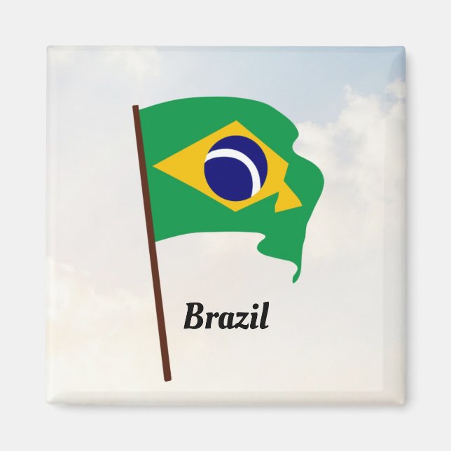 Flag of Brazil Magnet (Front)