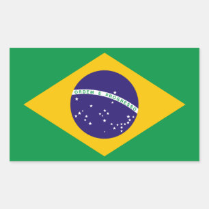 Flag of Brazil Rectangular Sticker