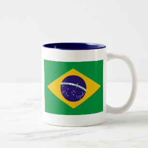 Flag of Brazil Two-Tone Coffee Mug