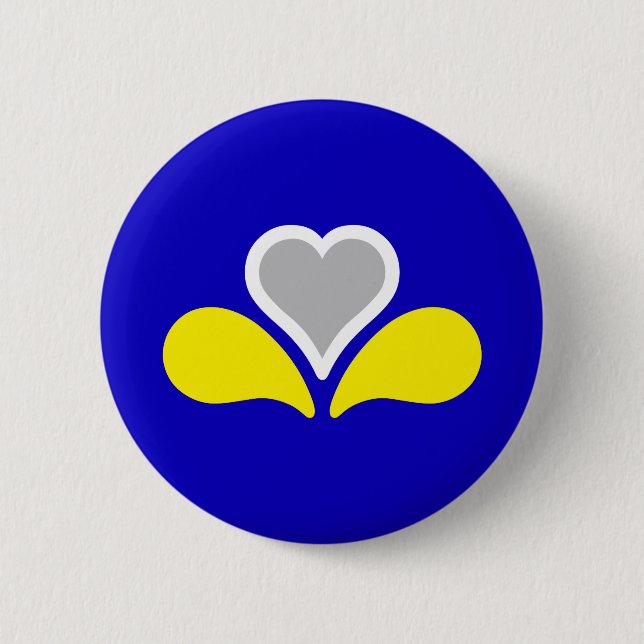 Flag of Brussels, Belgium Button (Front)