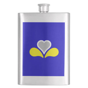 Flag of Brussels, Belgium Flask