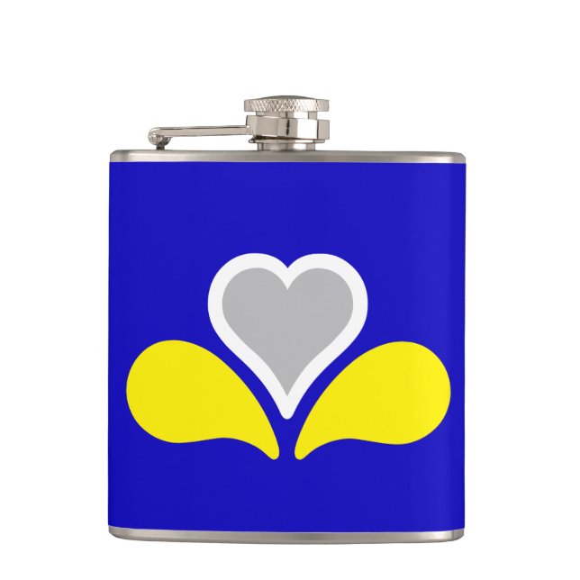 Flag of Brussels, Belgium Hip Flask (Front)