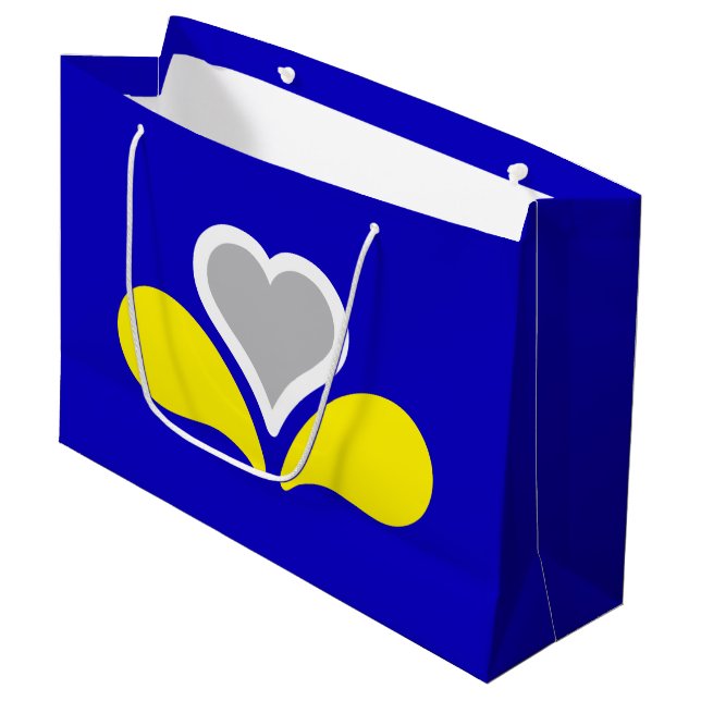 Flag of Brussels, Belgium Large Gift Bag (Front Angled)