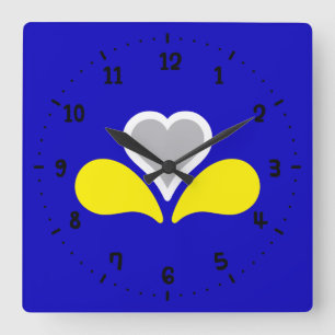 Flag of Brussels, Belgium Square Wall Clock