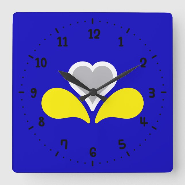 Flag of Brussels, Belgium Square Wall Clock (Front)