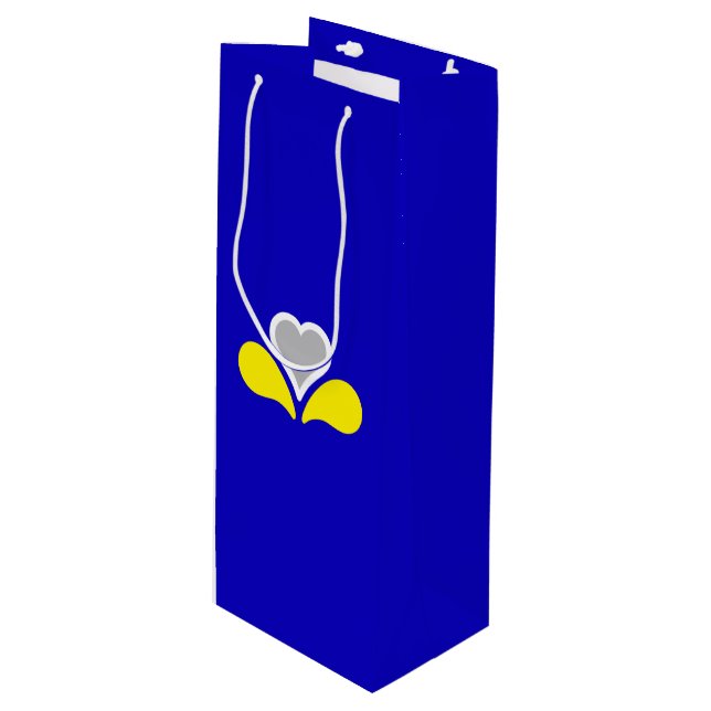 Flag of Brussels, Belgium Wine Gift Bag (Front Angled)