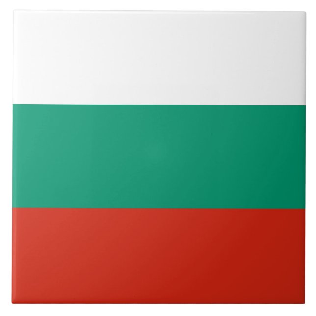 Flag of Bulgaria Ceramic Tile (Front)